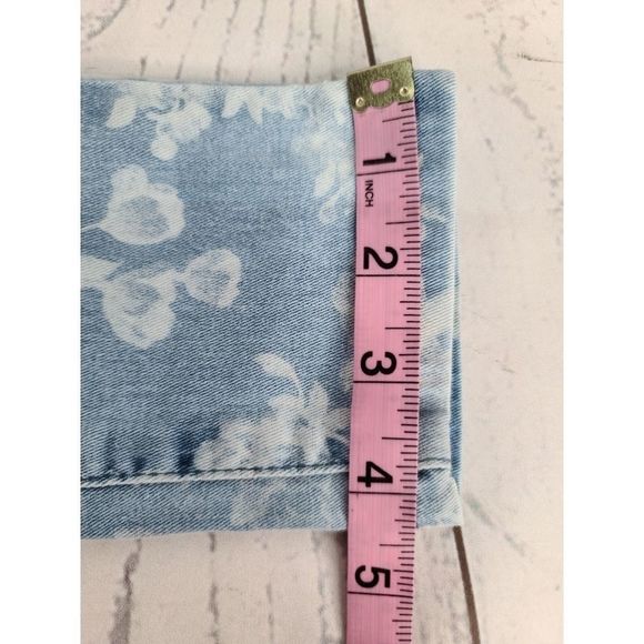 Zara Trafaluc Skinny Jeans Blue Floral Light Wash - Picture 2 of 10